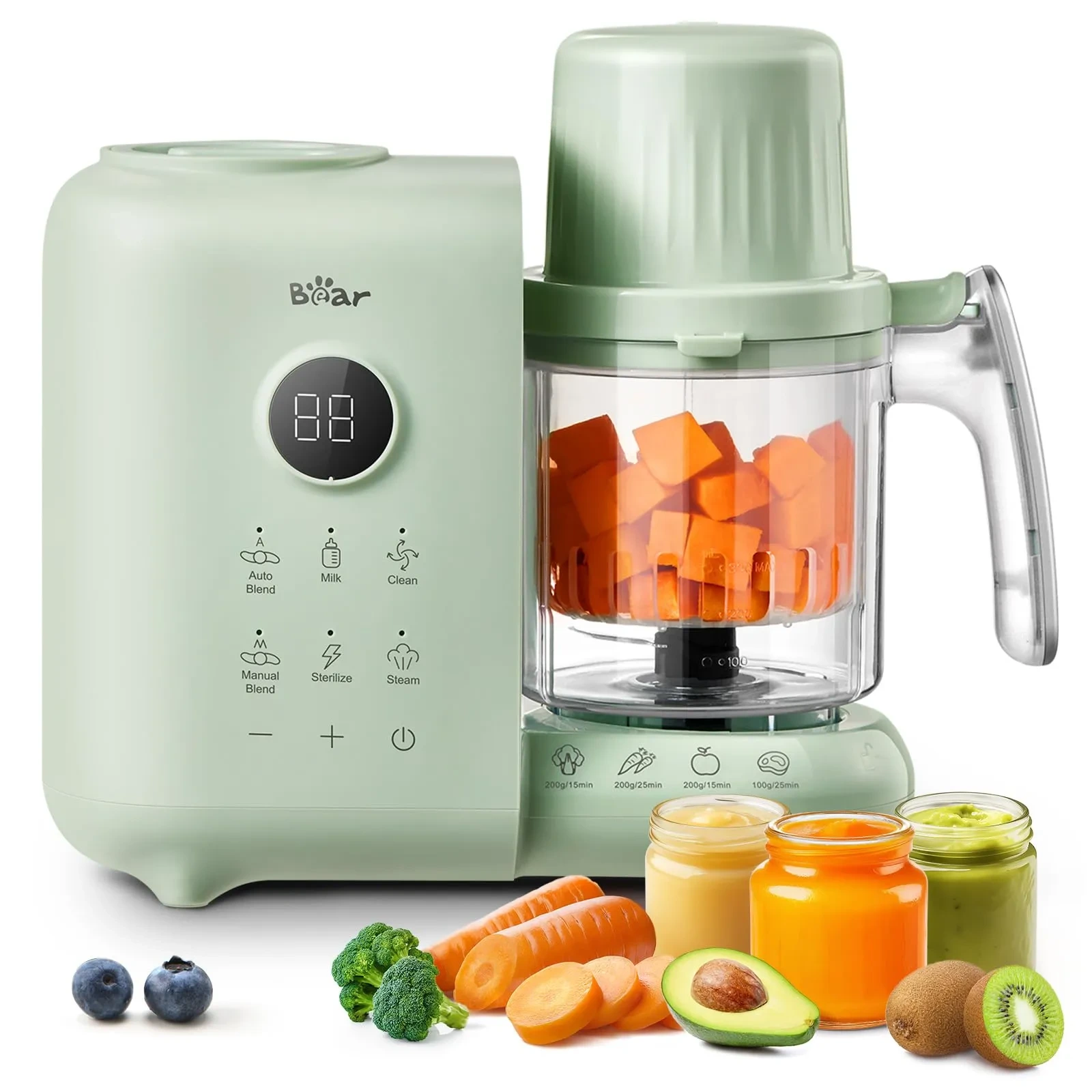 SosekiBaby Tutto 9-in-1 Baby Food Maker with Glass Bowl & Steamer - Image 11