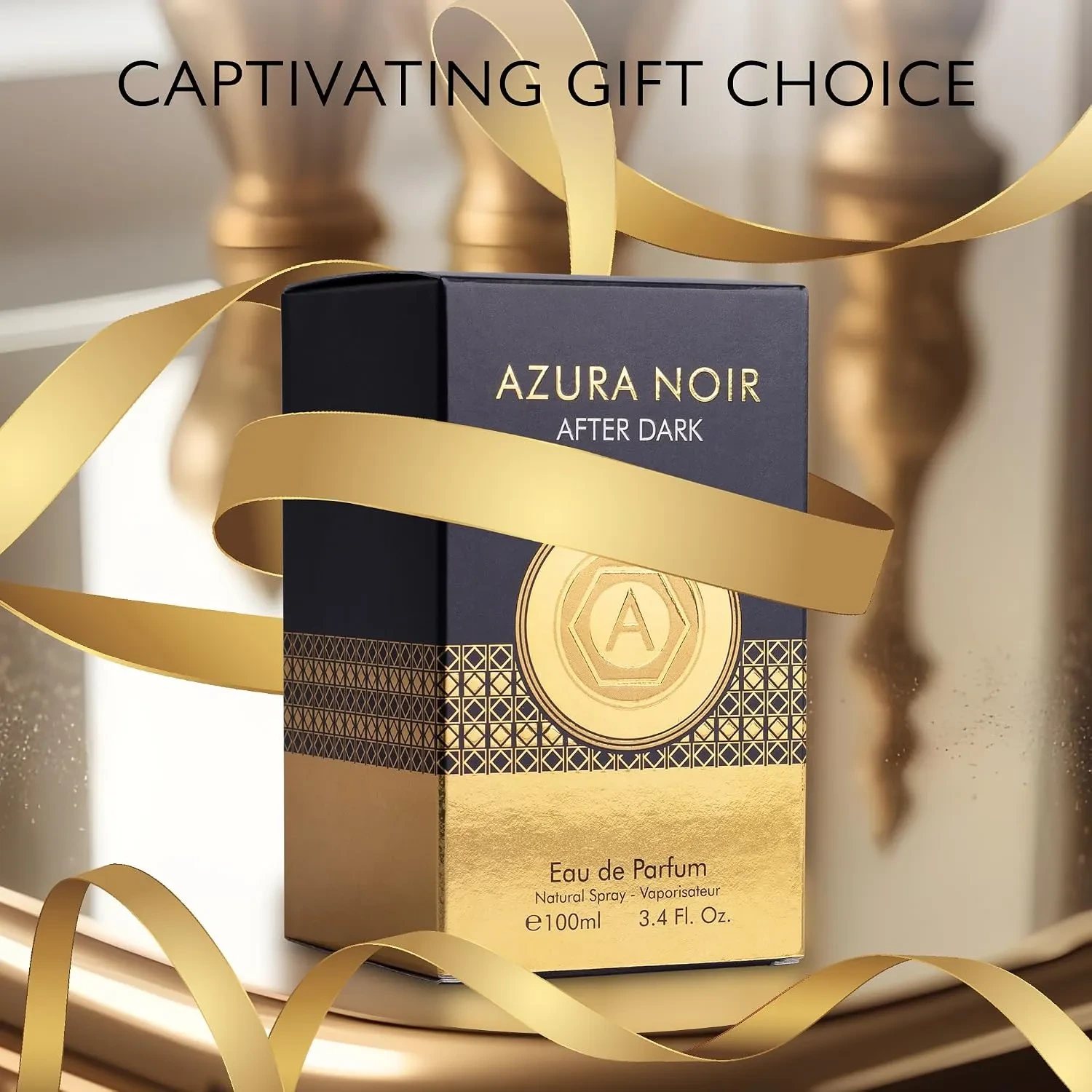 Azura Noir After Dark Eau De Parfum for Men - Long Lasting Woody Fragrance - Image 3