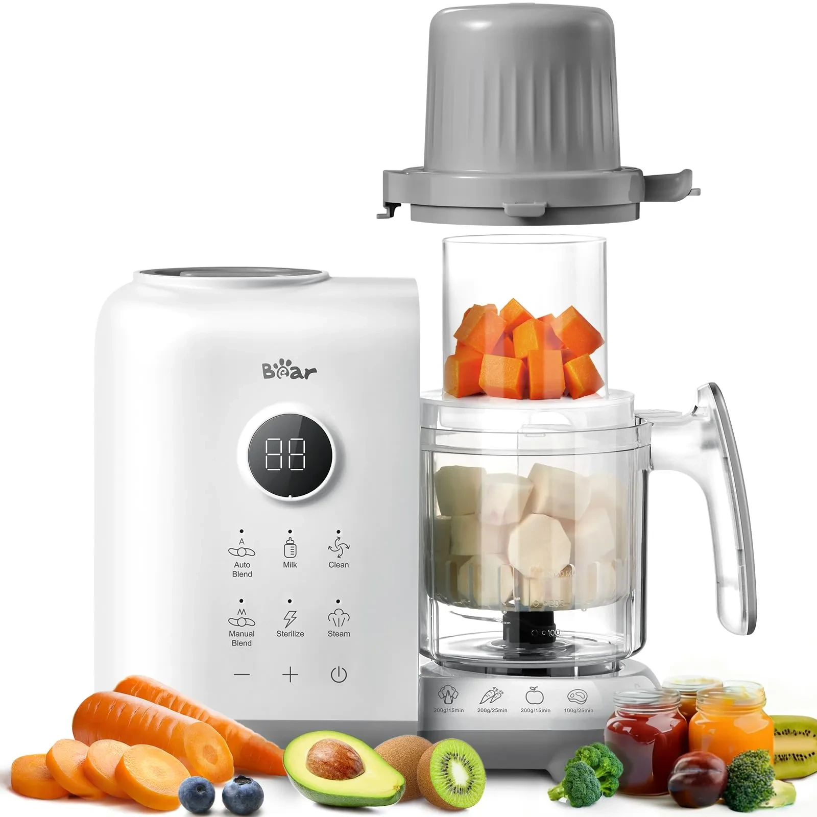 SosekiBaby Tutto 9-in-1 Baby Food Maker with Glass Bowl & Steamer - Image 2