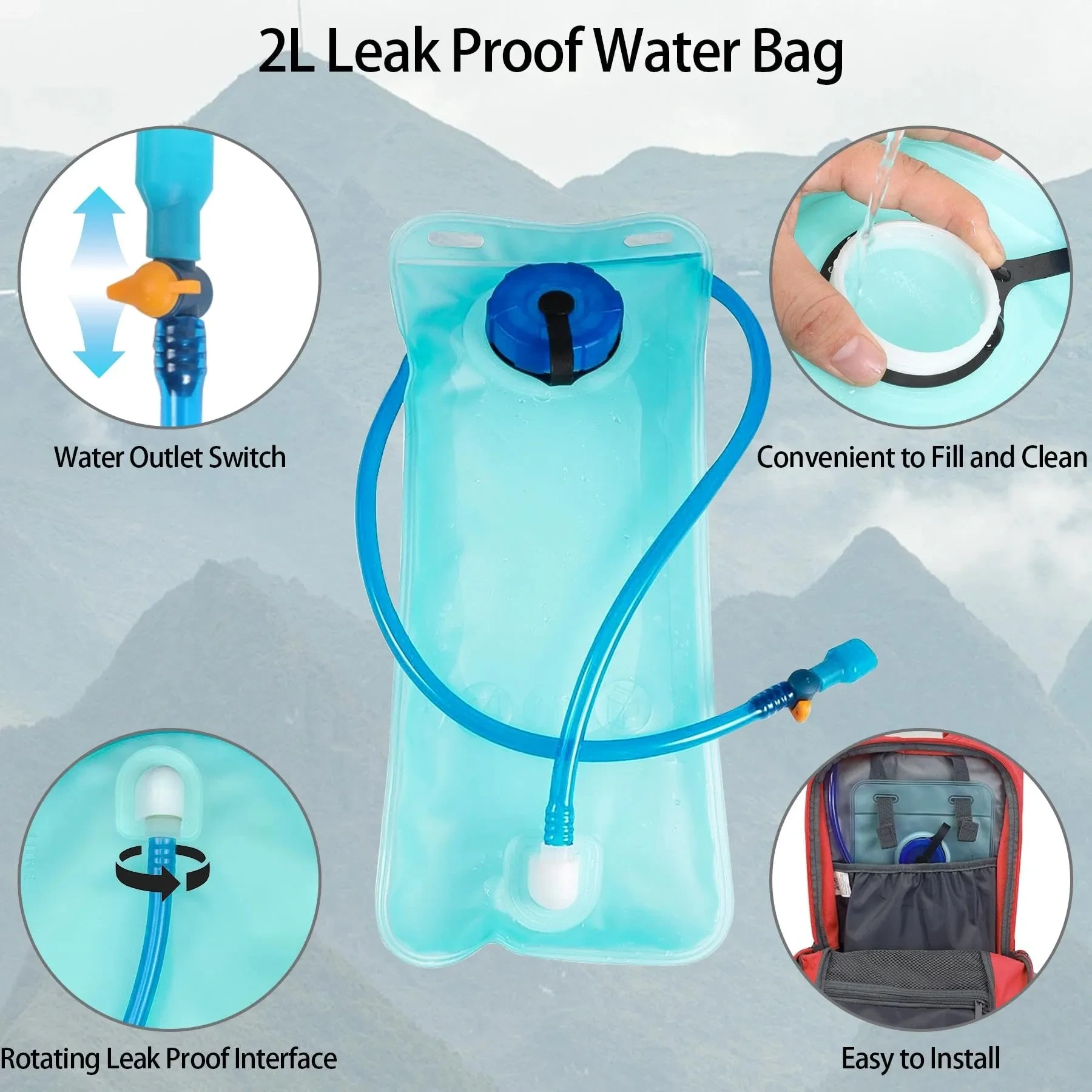 N NEVO RHINO Lightweight Hydration Backpack with 2L Water Bladder (12L) - Image 11
