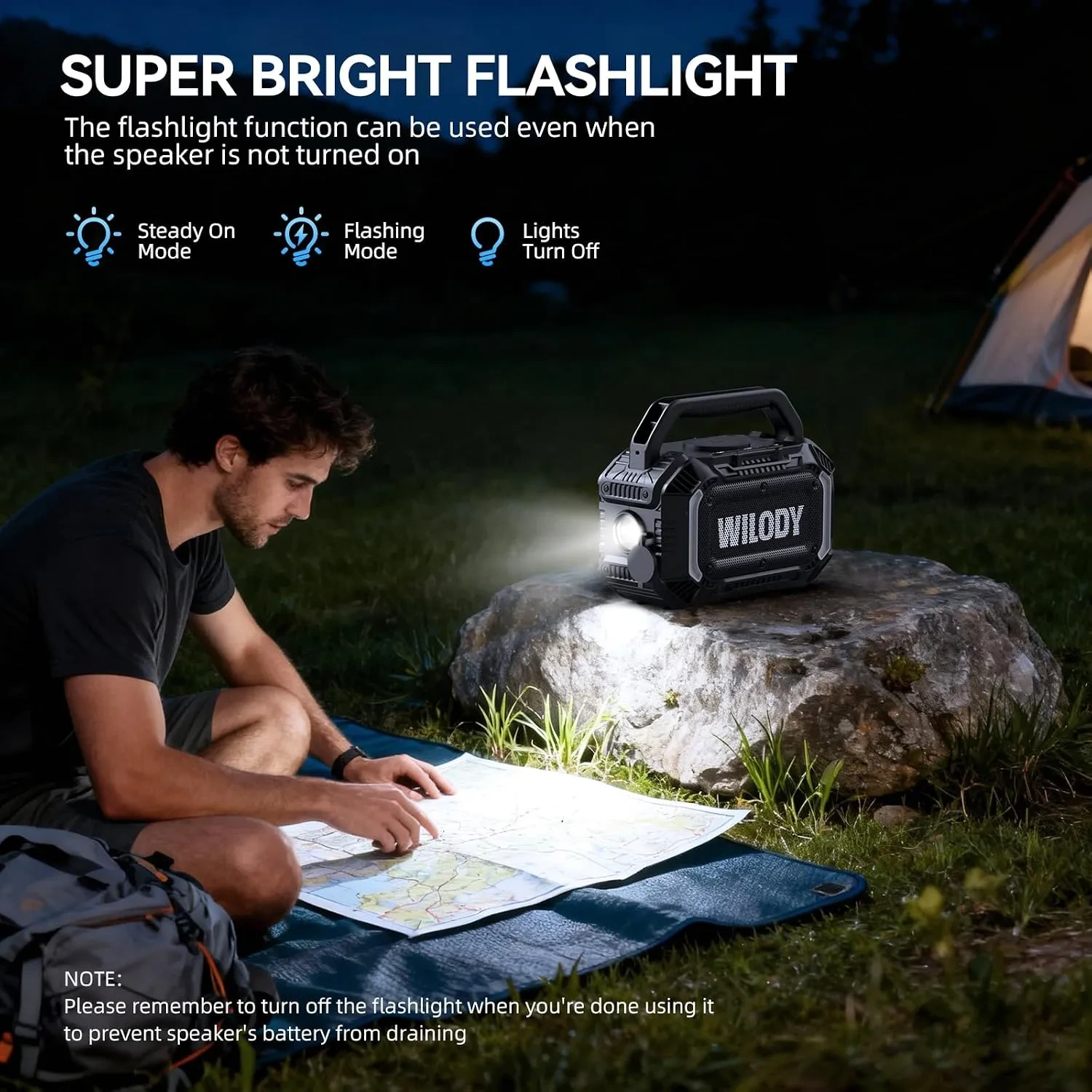 Wilody Boost10X Ultra 100W Waterproof Outdoor Portable Bluetooth Speaker - Image 8