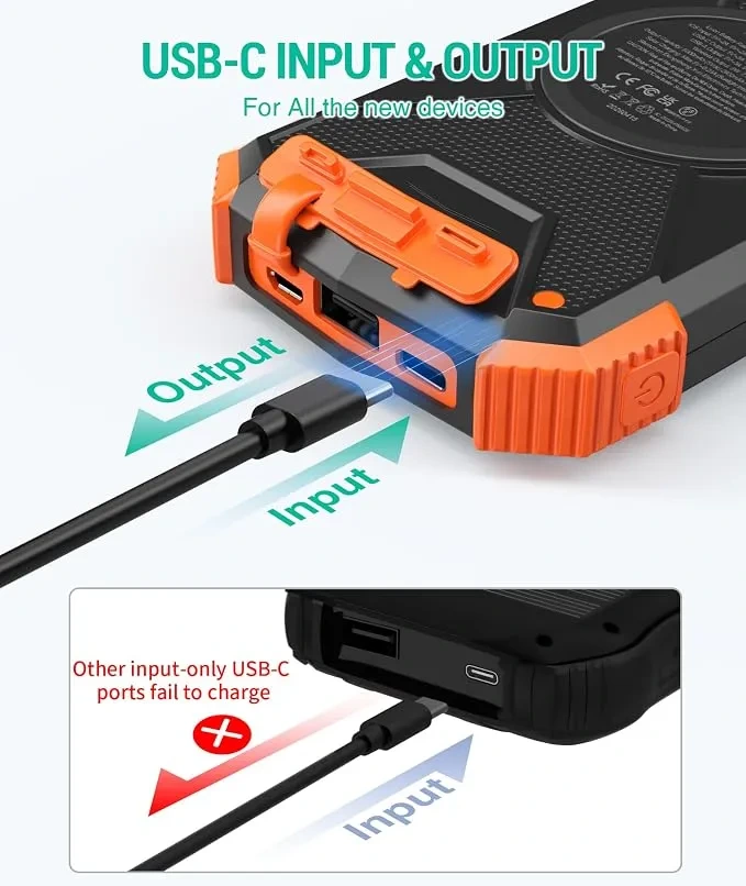 BLAVOR Solar Power Bank 10,000mAh with Wireless & 20W Fast Charging - Image 5