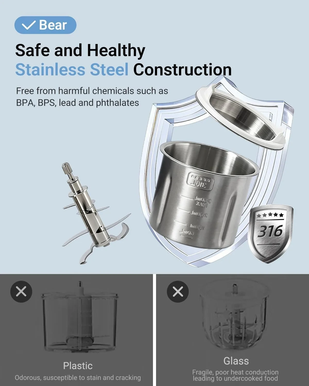 SosekiBaby Tutto 9-in-1 Baby Food Maker with Glass Bowl & Steamer - Image 8