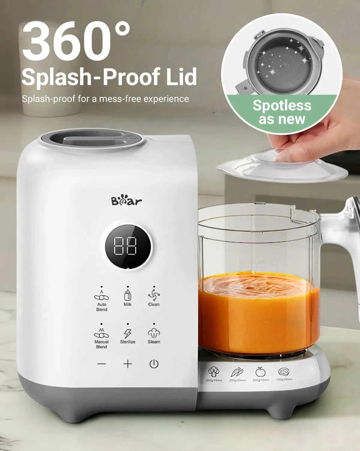 SosekiBaby Tutto 9-in-1 Baby Food Maker with Glass Bowl & Steamer - Image 12