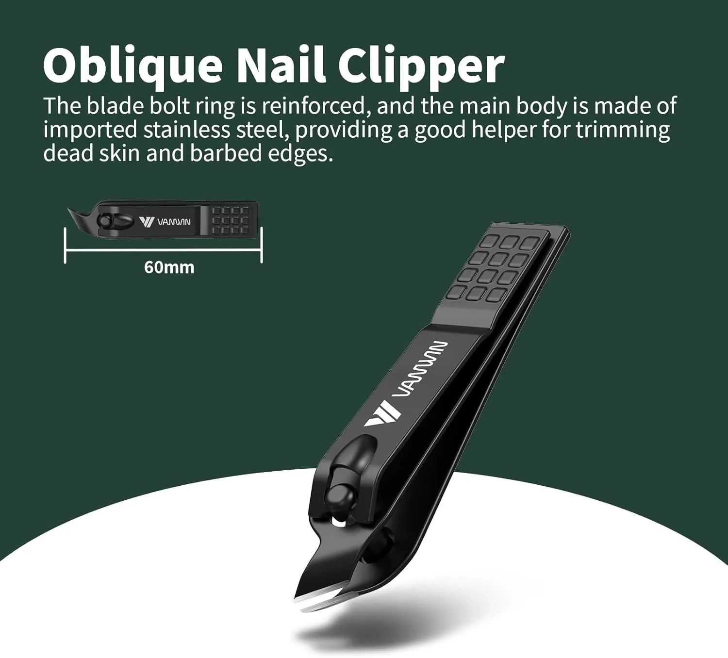 VANWIN 4-Pack German Nail Clippers Set with Glass Nail File - Image 6