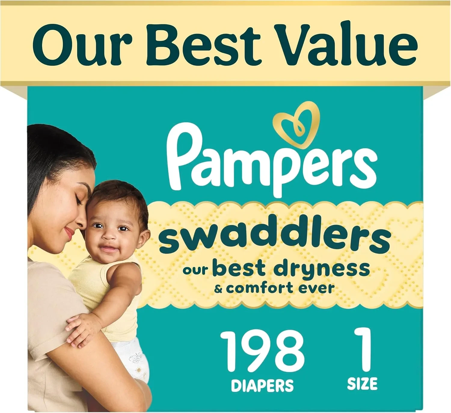 Pampers Swaddlers Baby Diapers Size 5, 132 Count Leakproof Pack
