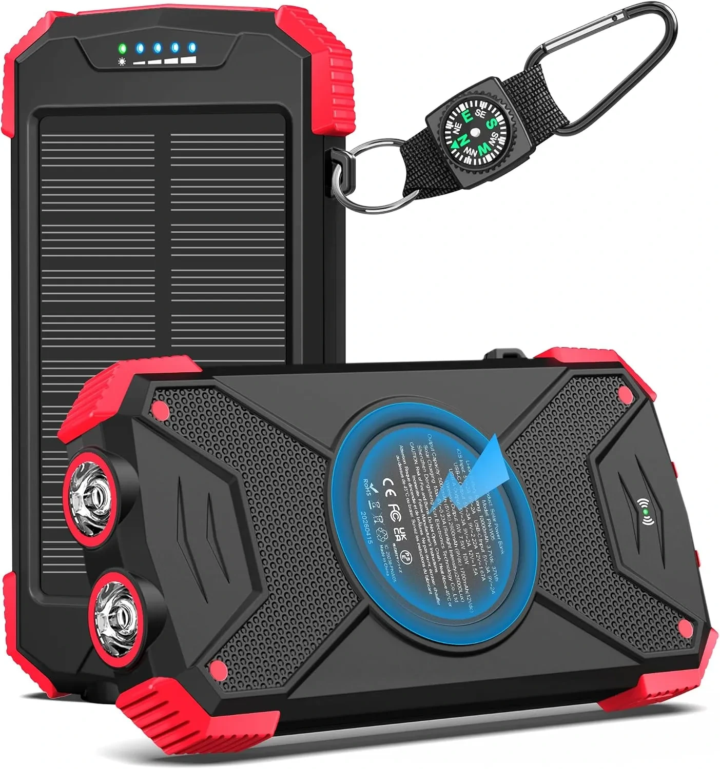 BLAVOR Solar Power Bank 10,000mAh with Wireless & 20W Fast Charging